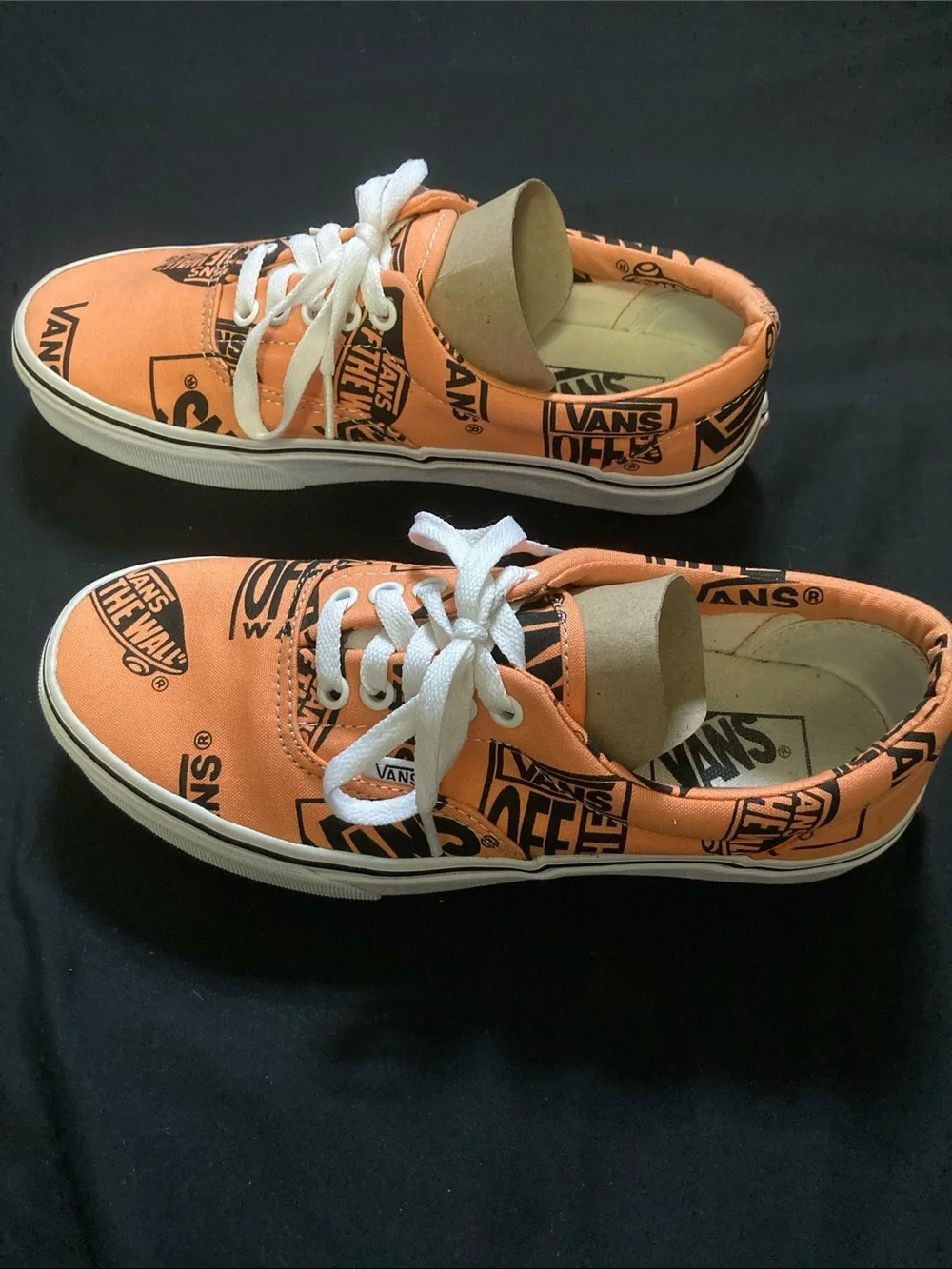 Vans Era Skate Sneakers Off The Wall Orange Logo Low-Top Women 8 Men 6.5